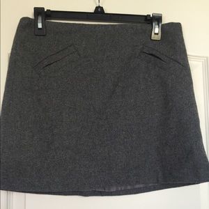 Grey wool mini skirt